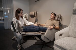 Conseil ergonomique détente showroom Ergodôme Hasselt